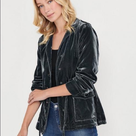 Lucky Brand Velour Utility Jacket size M